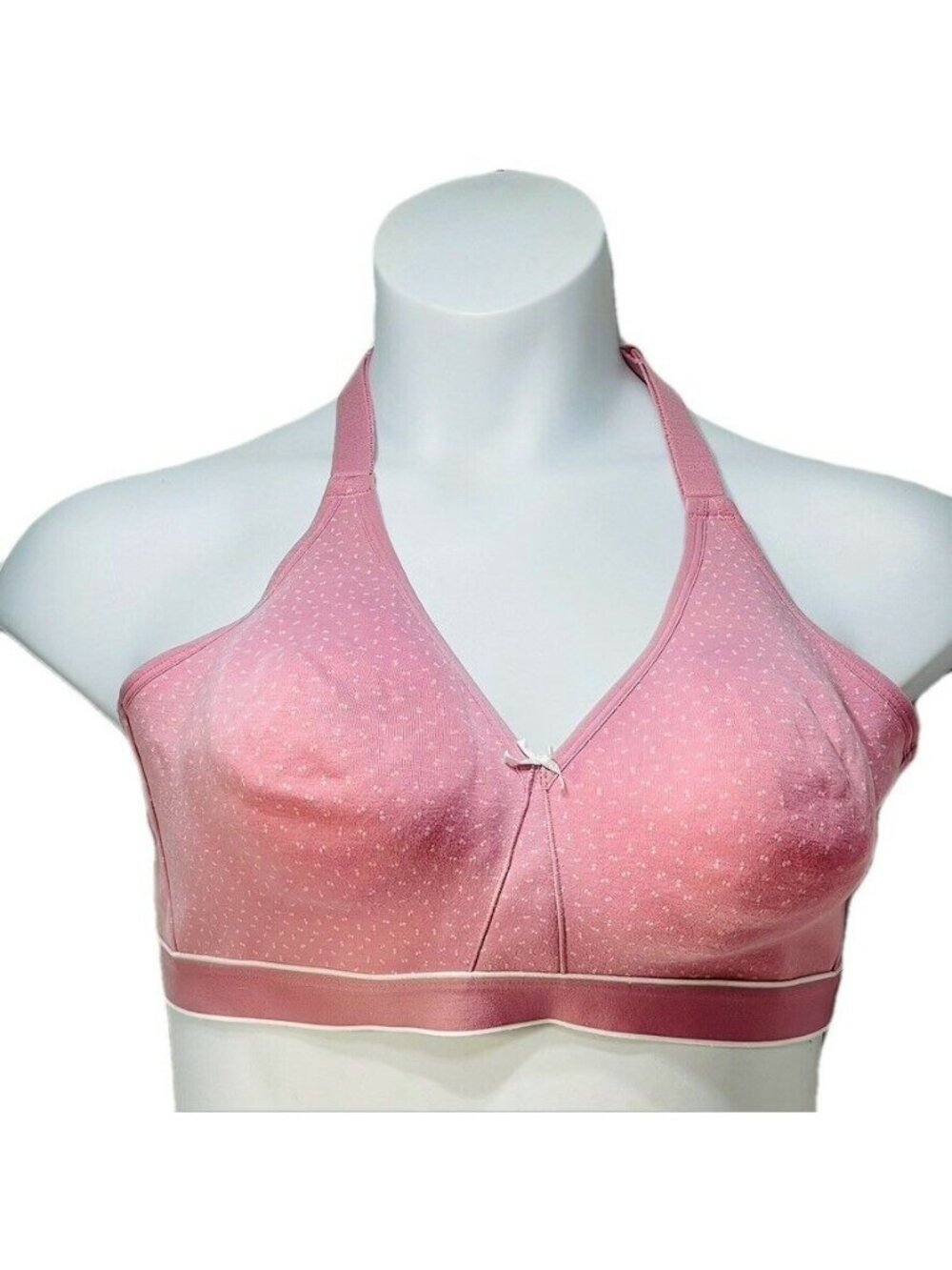 Cacique Pink Lined Full Coverage No-Wire Bra 42DD With Lace Back